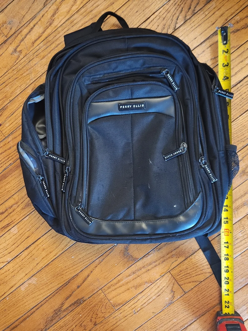 Perry Ellis Black Travel Laptop Backpack